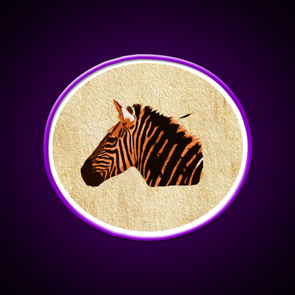 Zebra Texture Art Piece Nail Salon Led Neon Sign Rgb Color