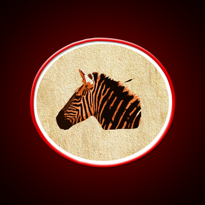 Zebra Texture Art Piece Nail Salon Led Neon Sign Rgb Color