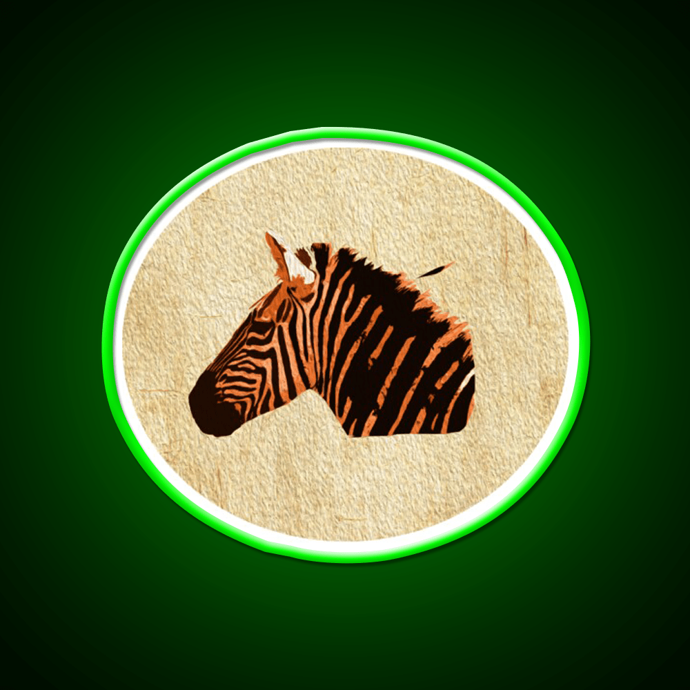 Zebra Texture Art Piece Nail Salon Led Neon Sign Rgb Color - Shineneon