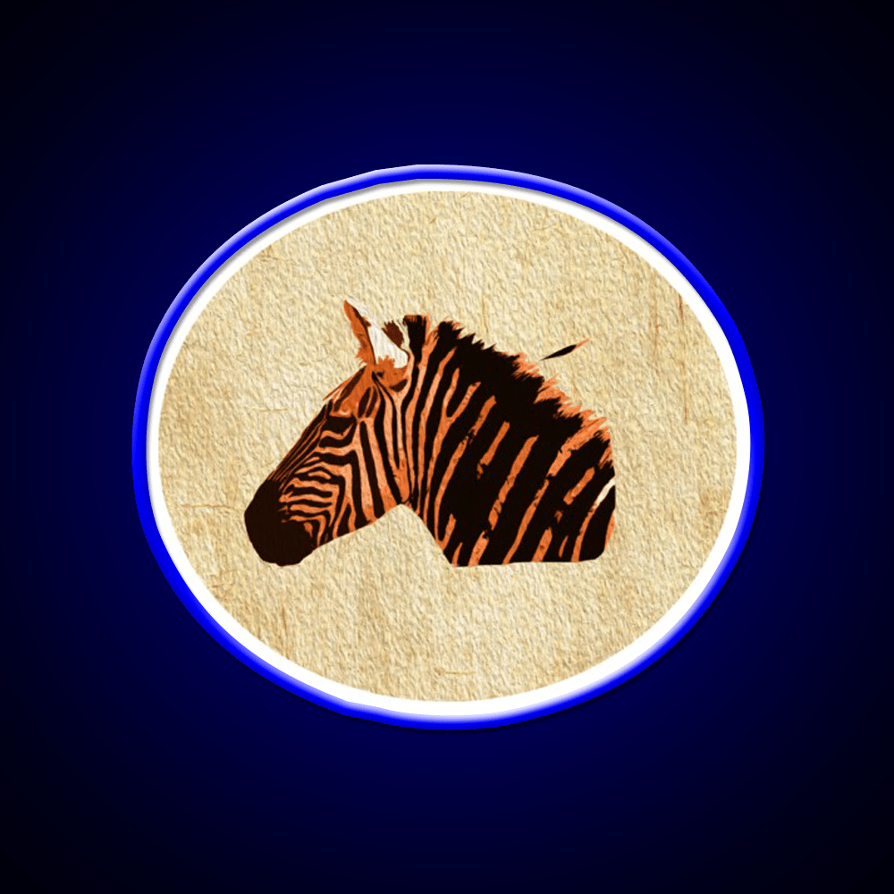 Zebra Texture Art Piece Nail Salon Led Neon Sign Rgb Color - Shineneon