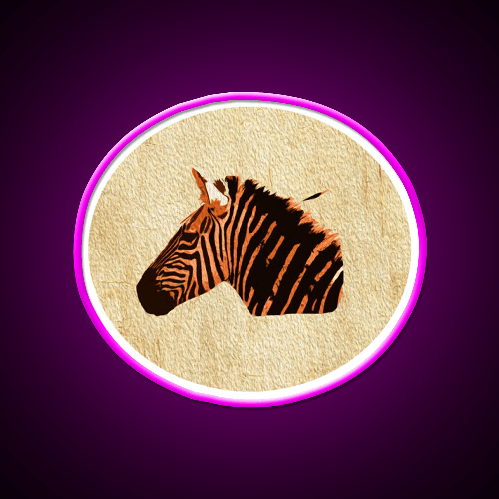 Zebra Texture Art Piece Nail Salon Led Neon Sign Rgb Color - Shineneon