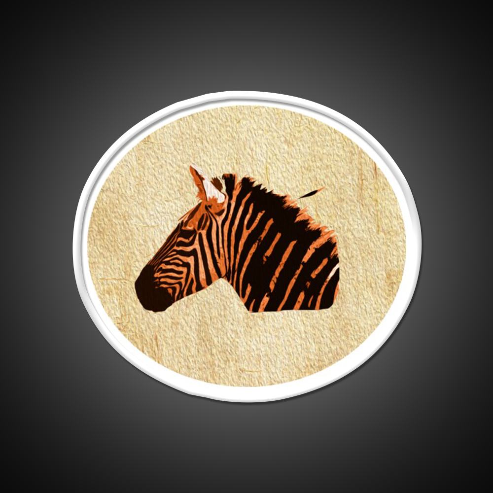 Zebra Texture Art Piece Nail Salon Led Neon Sign Rgb Color