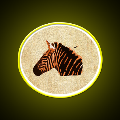 Zebra Texture Art Piece Nail Salon Led Neon Sign Rgb Color