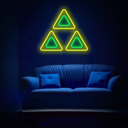 Zelda Triforce Led Neon Sign For Game Room