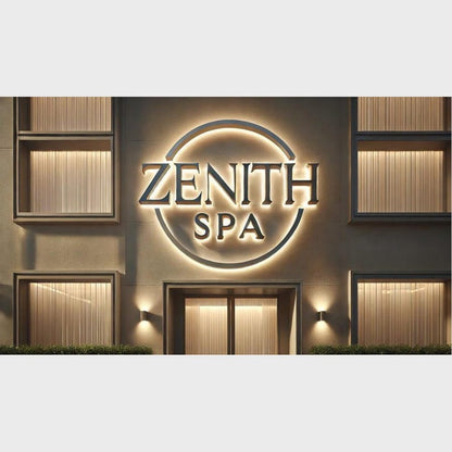 Zenith Spa 3D Backlit Channel Letters Led Light Sign - Shineneon
