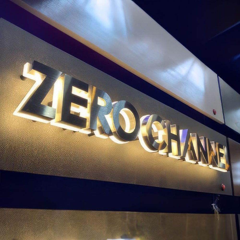Zero Channe 3D Backlit Letters Business Metal Led Sign - Shineneon