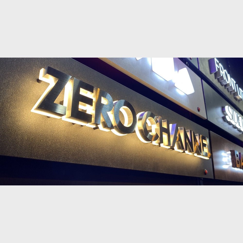 Zero Channel 3D Backlit Channel Letters Led Light Sign - Shineneon