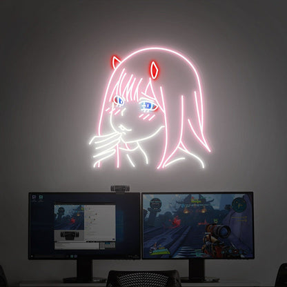Zero Two Led Neon Sign Ideal For Home Decor - Shineneon