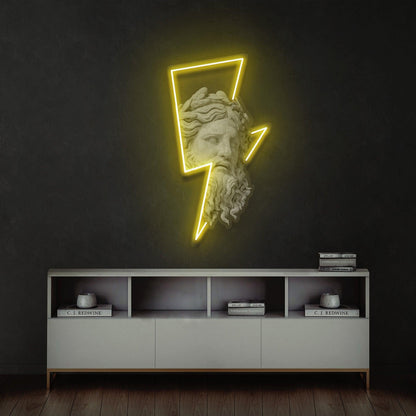 Zeus Thunderbolt Uv Printed Led Neon Sign For Home Decor | Shineneon