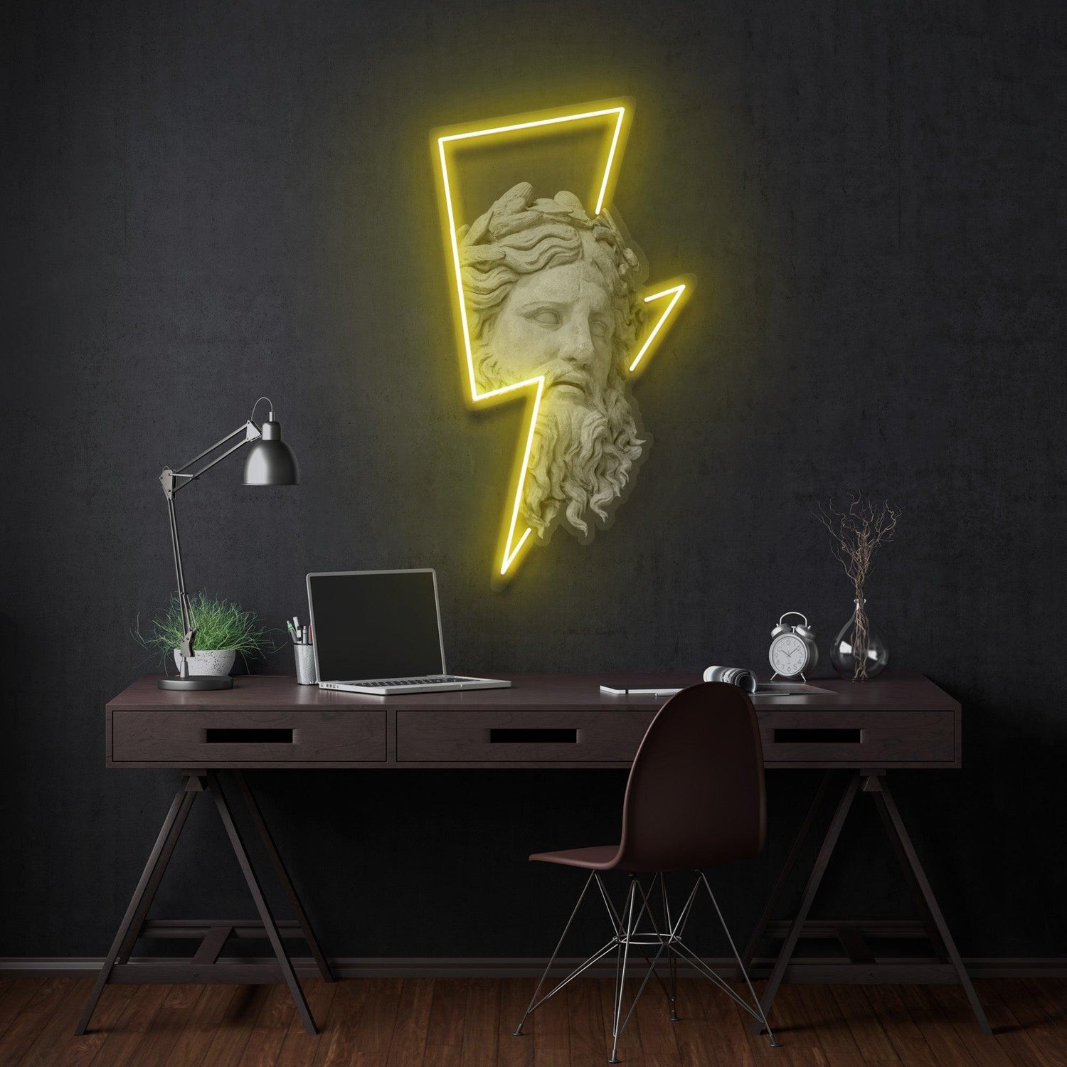 Zeus Thunderbolt Uv Printed Led Neon Sign For Home Decor | Shineneon
