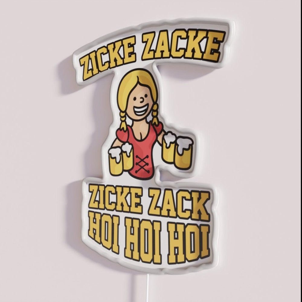Zicke Zacke Oktoberfest Rgb Led Neon Sign - Shineneon