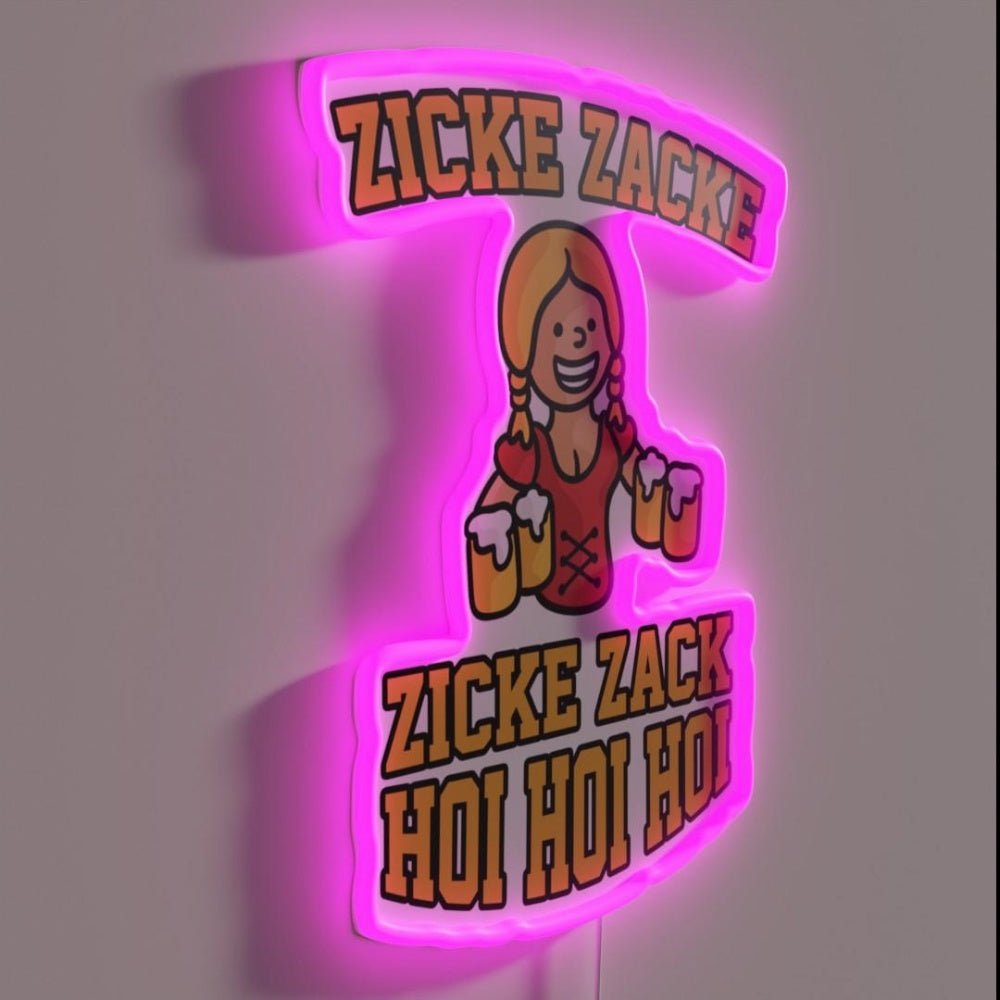 Zicke Zacke Oktoberfest Rgb Led Neon Sign - Shineneon