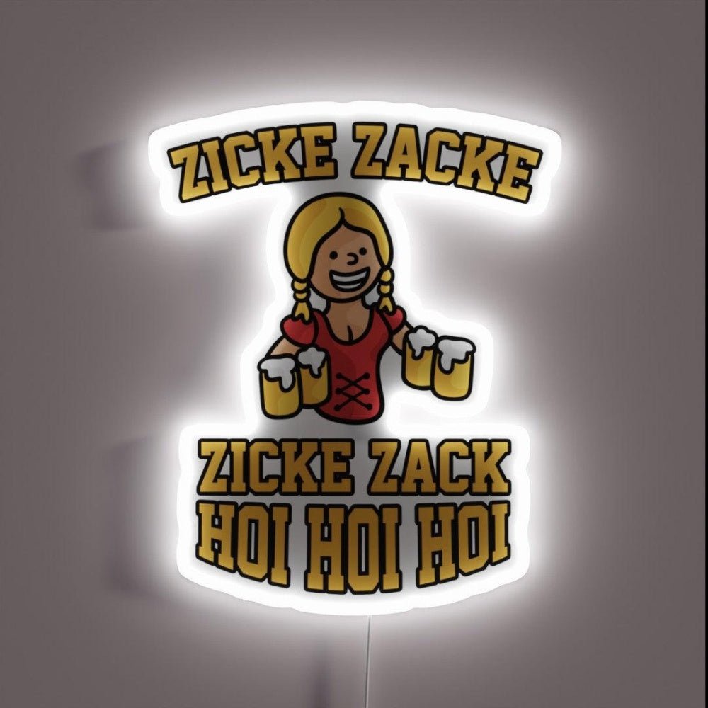 Zicke Zacke Oktoberfest Rgb Led Neon Sign - Shineneon