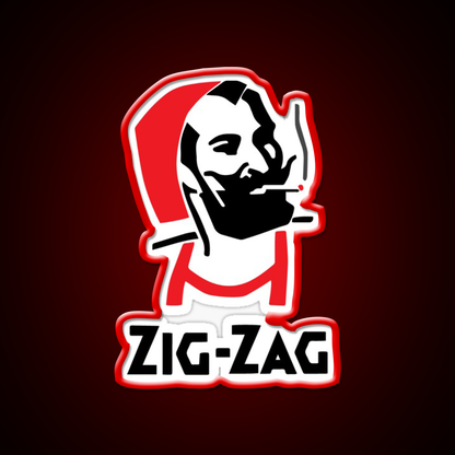 Zig Zag Rolling Papers Hemp Inspired Green Leaf Led Neon Sign Rgb Color