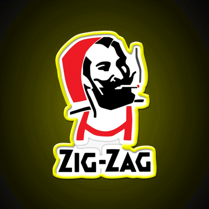 Zig Zag Rolling Papers Hemp Inspired Green Leaf Led Neon Sign Rgb Color