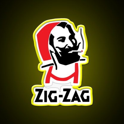 Zig Zag Rolling Papers Hemp Inspired Green Leaf Led Neon Sign Rgb Color