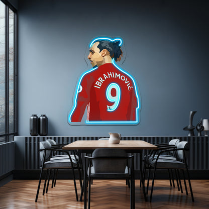 Zlatan Ibrahimovic Pop Artwork Led Neon Sign