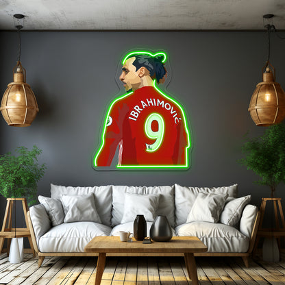 Zlatan Ibrahimovic Pop Artwork Led Neon Sign