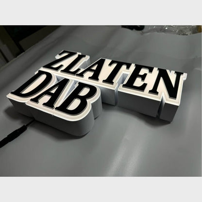 Zlaten Dab 3D Backlit Channel Letters Led Light Sign - Shineneon