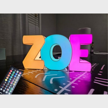 Zoe 3D Frontlit And Backlit Channel Letter Led Light Sign - Shineneon