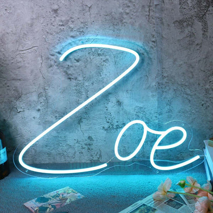 Zoe Blue Led Neon Sign - Shineneon