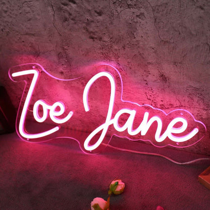 Zoe Jane Red Led Neon Sign - Shineneon