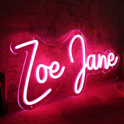 Zoe Jane Red Led Neon Sign - Shineneon