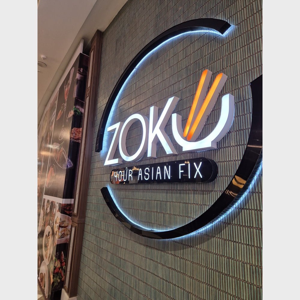 Zoku Your Asian Fix 3D Frontlit And Backlit Channel Letter Led Light Sign - Shineneon