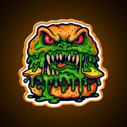 Zombie Burger Fast Food Led Neon Sign For Burger Place Rgb Color