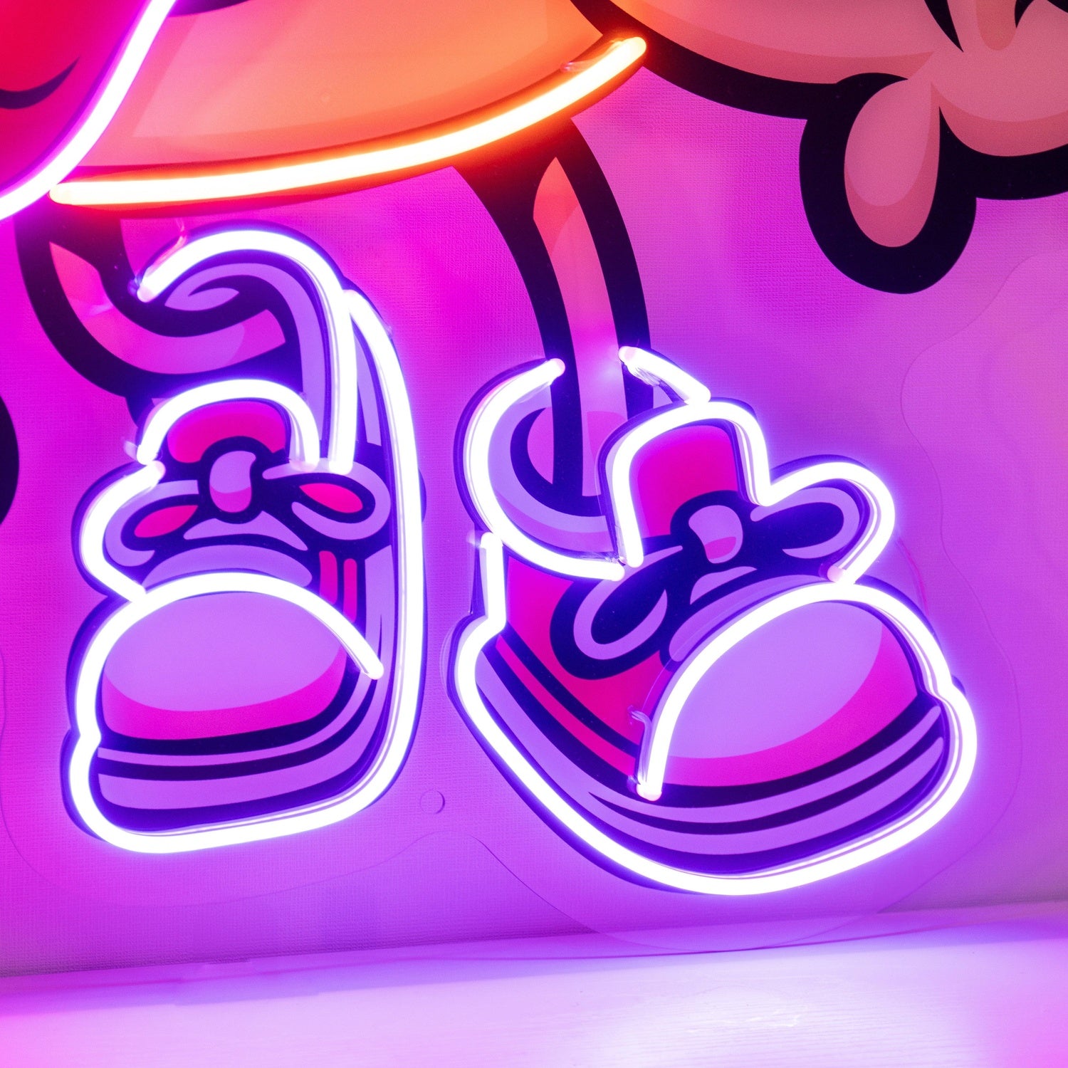 Zombie Cup Cartoon Uv Printed Led Neon Sign With Orange Pink Purple For Cafe Wall Decor | Shineneon