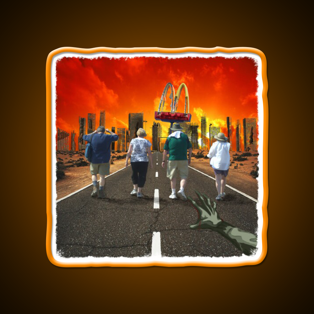 Zombie Fast Food Led Neon Sign For Burger Place Rgb Color