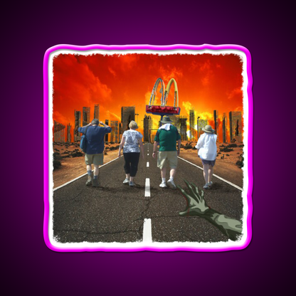 Zombie Fast Food Led Neon Sign For Burger Place Rgb Color