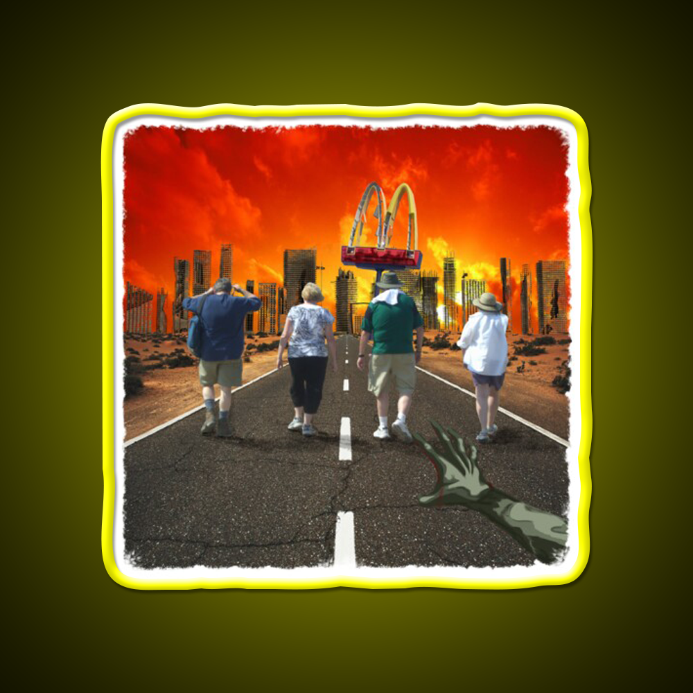 Zombie Fast Food Led Neon Sign For Burger Place Rgb Color