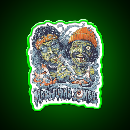 Zombie Hemp Inspired Green Leaf Led Neon Sign Rgb Color