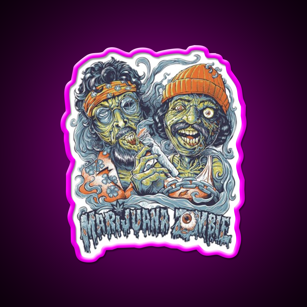 Zombie Hemp Inspired Green Leaf Led Neon Sign Rgb Color