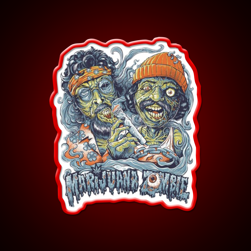 Zombie Hemp Inspired Green Leaf Led Neon Sign Rgb Color