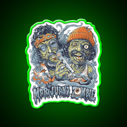 Zombie Hemp Inspired Green Leaf Led Neon Sign Rgb Color - Shineneon