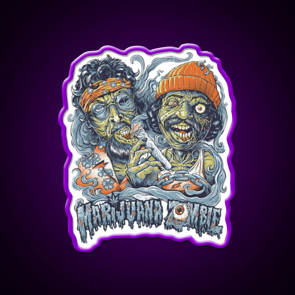 Zombie Hemp Inspired Green Leaf Led Neon Sign Rgb Color - Shineneon