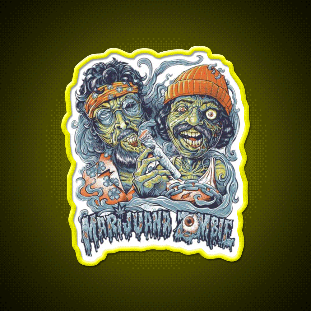 Zombie Hemp Inspired Green Leaf Led Neon Sign Rgb Color