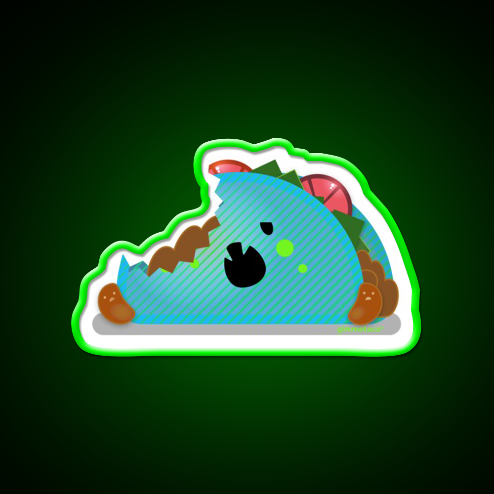 Zombie Taco Kawaii Taco Time Taco Led Neon Sign Rgb Color