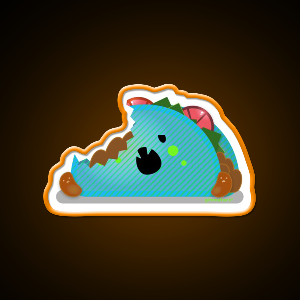 Zombie Taco Kawaii Taco Time Taco Led Neon Sign Rgb Color