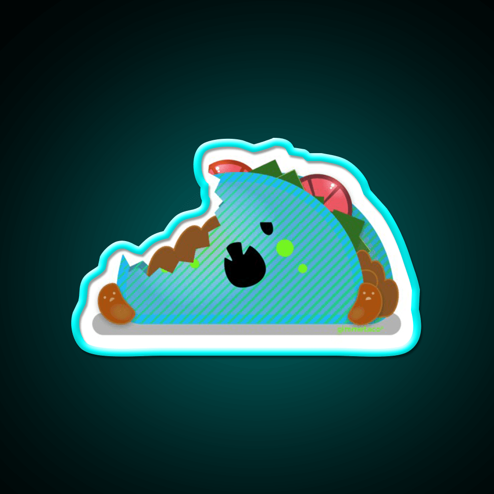 Zombie Taco Kawaii Taco Time Taco Led Neon Sign Rgb Color - Shineneon