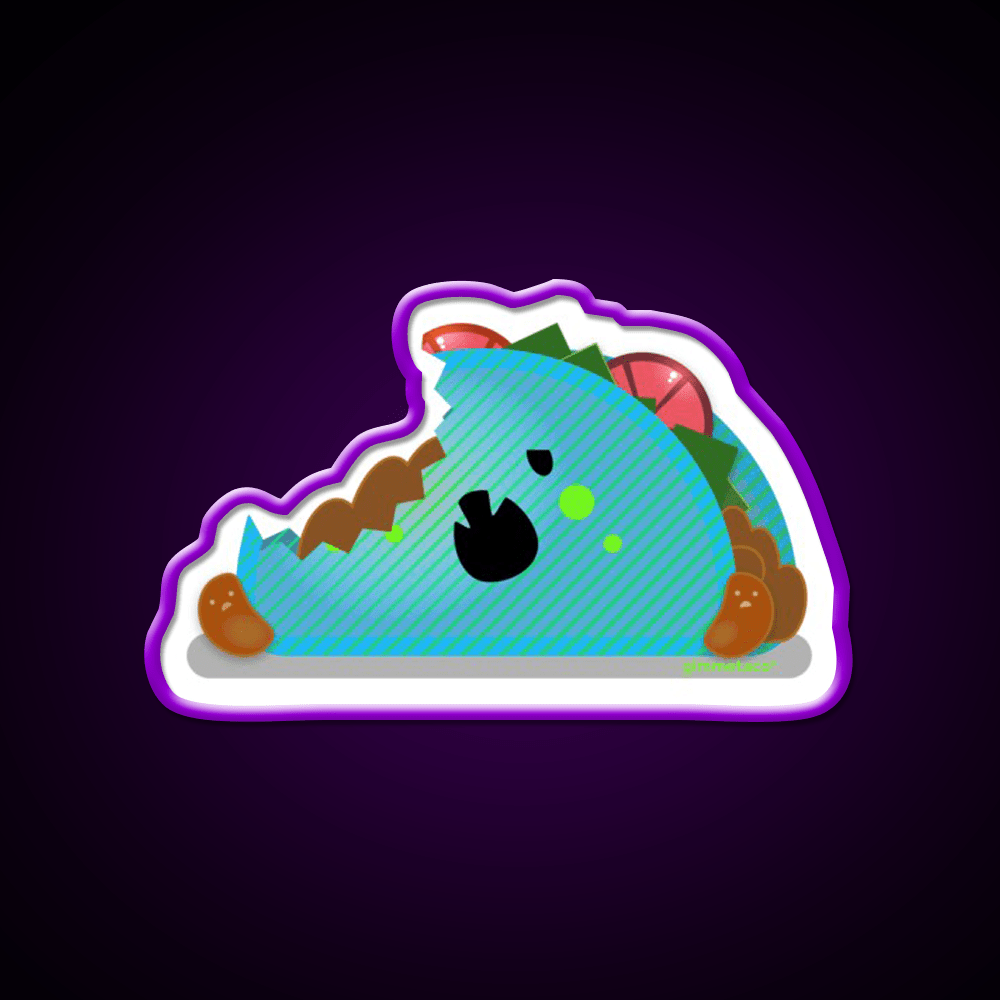 Zombie Taco Kawaii Taco Time Taco Led Neon Sign Rgb Color - Shineneon