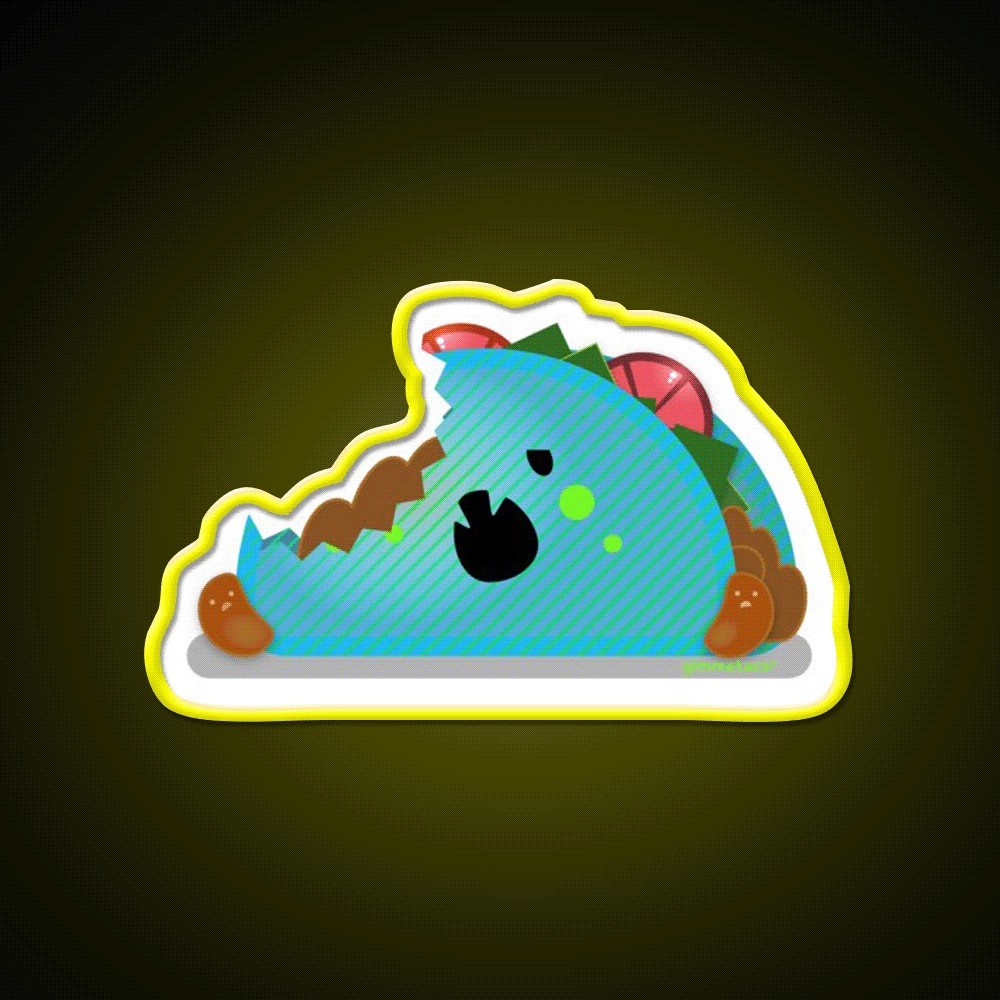 Zombie Taco Kawaii Taco Time Taco Led Neon Sign Rgb Color