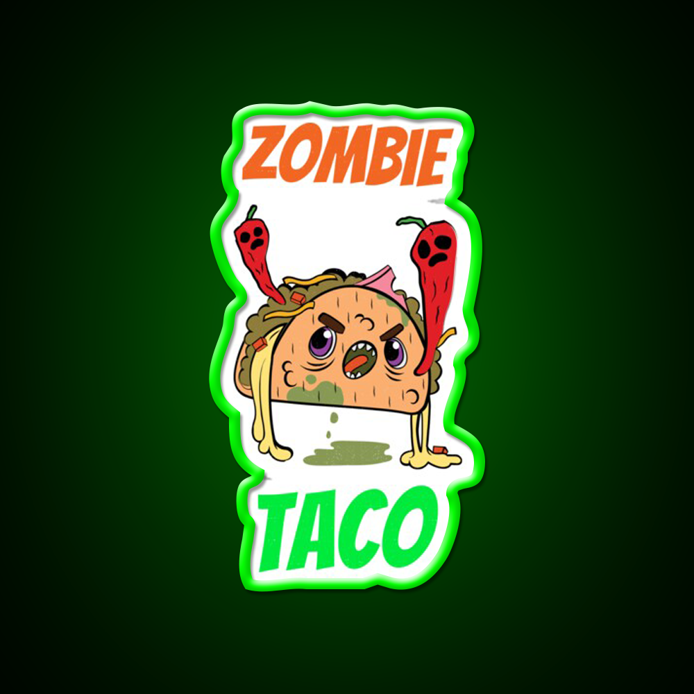 Zombie Taco Led Neon Sign Mexican Food Sign Rgb Color