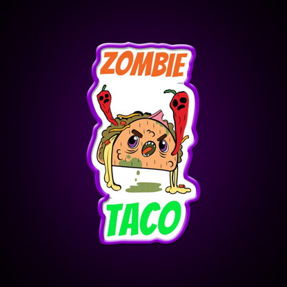 Zombie Taco Led Neon Sign Mexican Food Sign Rgb Color