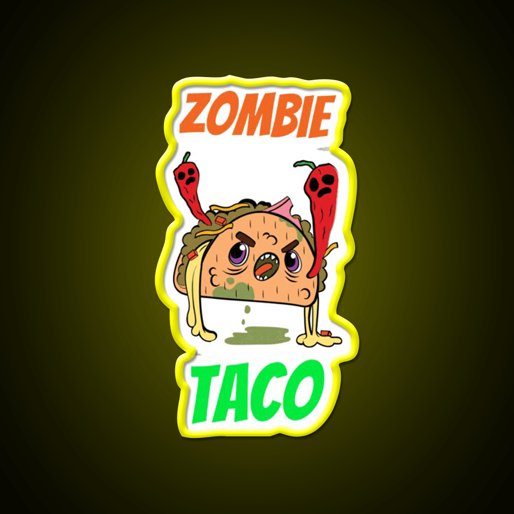 Zombie Taco Led Neon Sign Mexican Food Sign Rgb Color - Shineneon