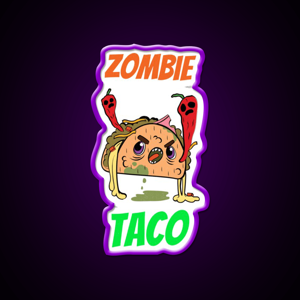 Zombie Taco Led Neon Sign Mexican Food Sign Rgb Color - Shineneon