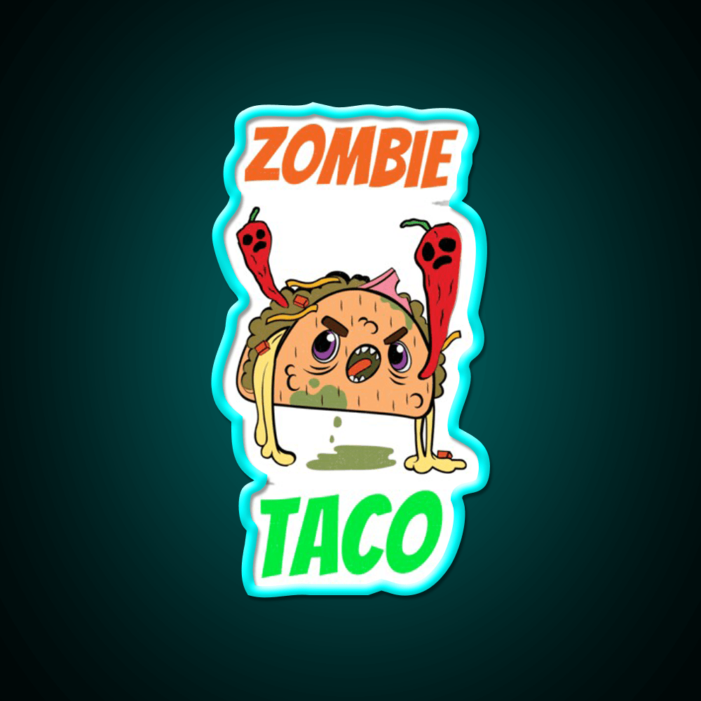 Zombie Taco Led Neon Sign Mexican Food Sign Rgb Color - Shineneon