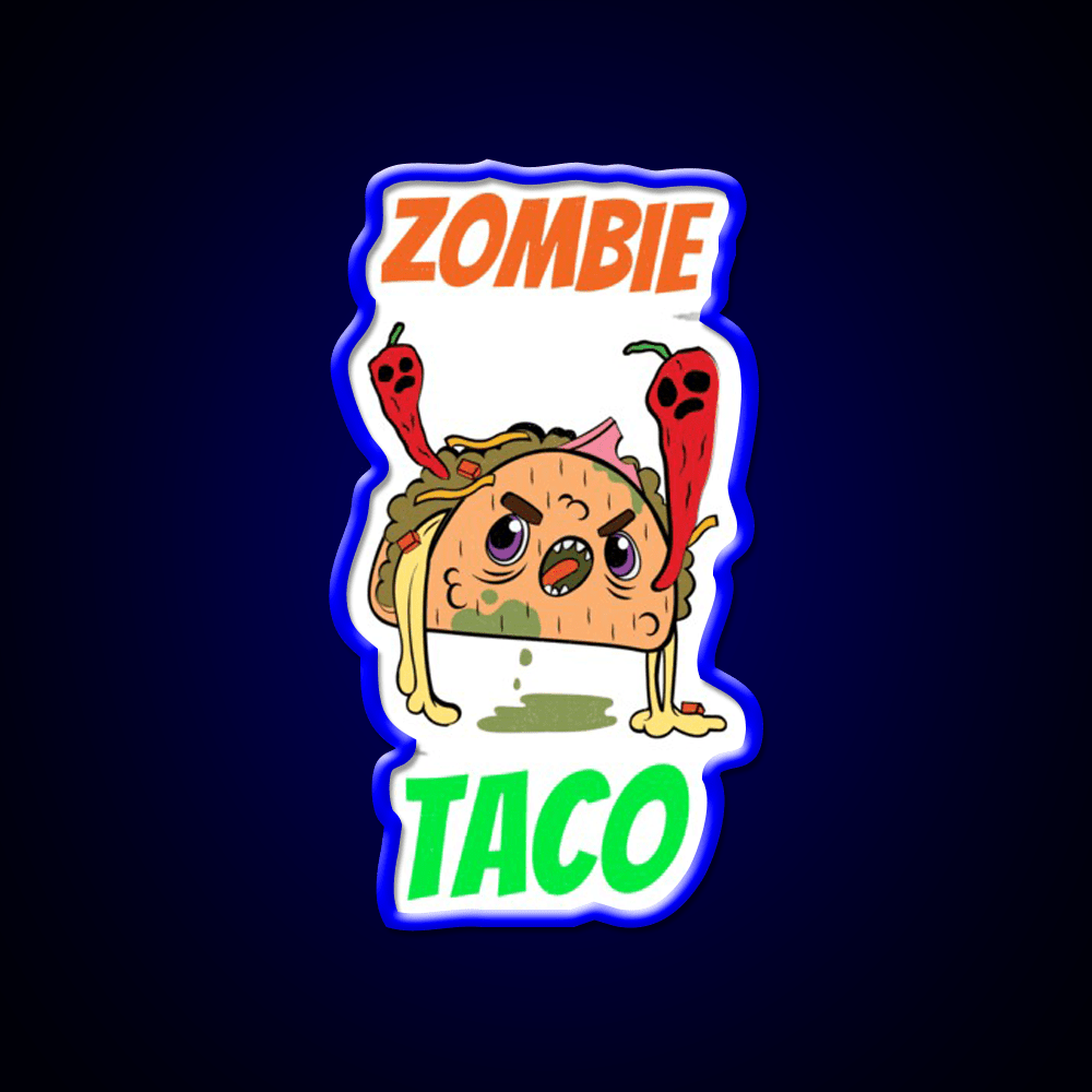 Zombie Taco Led Neon Sign Mexican Food Sign Rgb Color - Shineneon